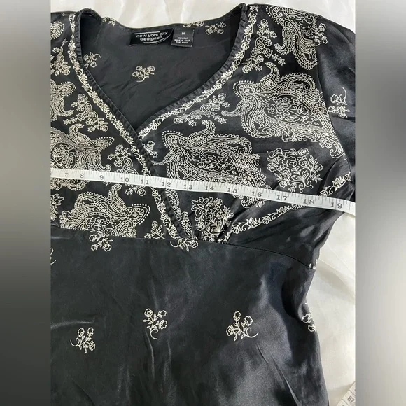 New York City Design Co Y2K Silk Fairy Top M Floral Paisley Whimsigoth Fairy - Picture 8 of 11